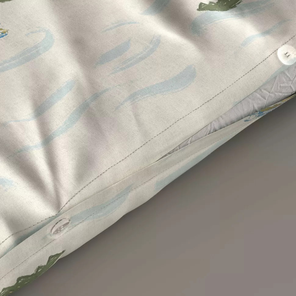 Outlet Katoenen Dekbedovertrek 1 Persoons Surfin Croco (140X200 Cm) Beddengoed