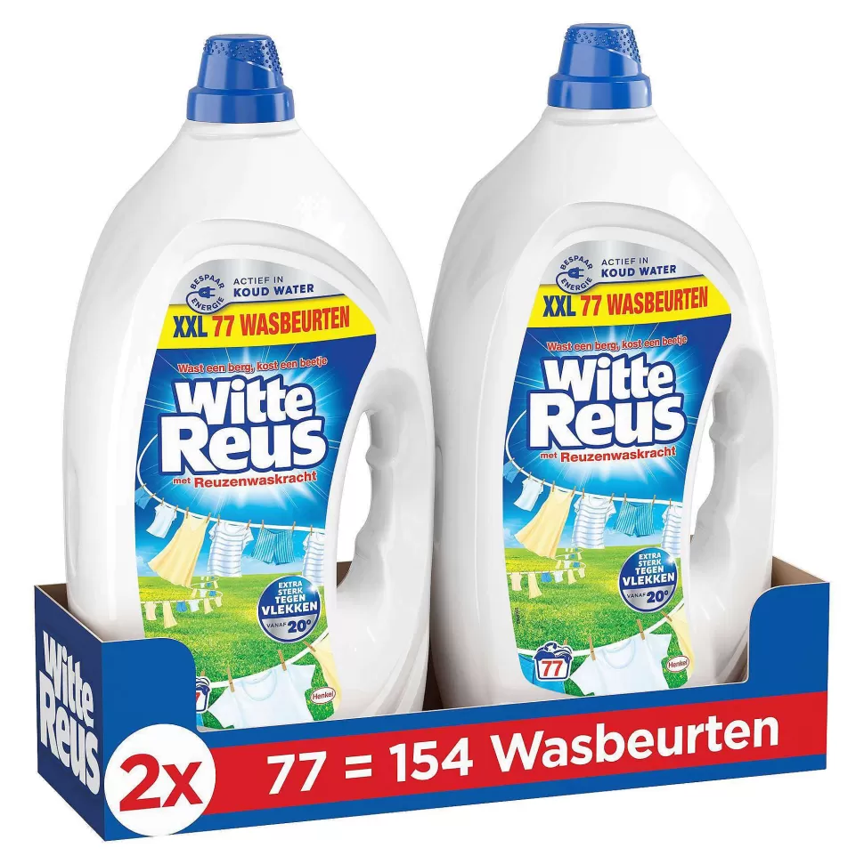 Cheap Gel - Vloeibaar Wasmiddel - Witte Was - Voordeelverpakking - 2 X 77 Wasbeurten - 154 Wasbeurten Huishoudmiddelen